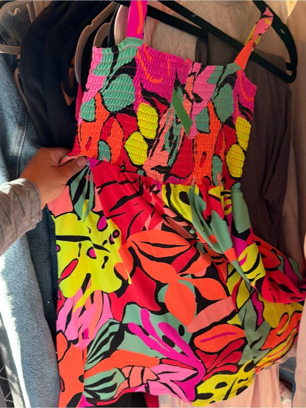 Girls Maaji Dress/cover-up neon colors colorful rainbow swim material spandex